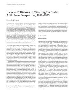 Bicycle Collisions in Washington State: A Six