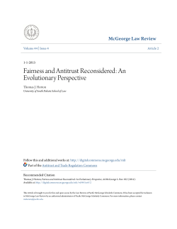 Fairness and Antitrust Reconsidered: An