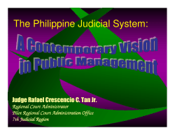 The Philippine Judicial System