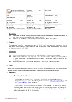 1.0 Conditions: 2.0 Purpose: 3.0 Definitions: 4.0 Policy: 5.0 Procedure:
