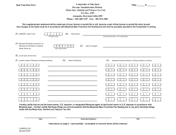 Beer Franchise Form - RAD 330 - Front