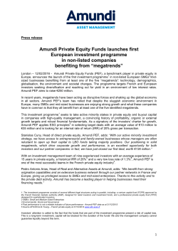 PR Amundi PEF Megatrends UK
