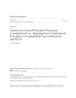 Fairness As a General Principle of American Constitutional Law
