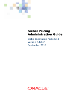 Siebel Pricing Administration Guide