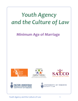 Minimum Age of Marriage - the Ontario Justice Education Network