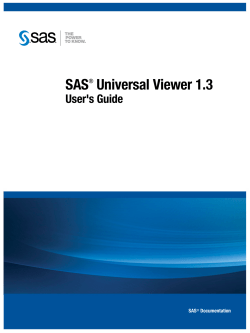 SAS Universal Viewer 1.3 User`s Guide