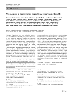 Cephalopods in neuroscience: regulations, research and the 3Rs
