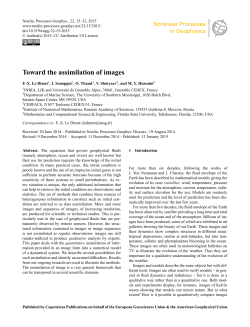 Toward the assimilation of images