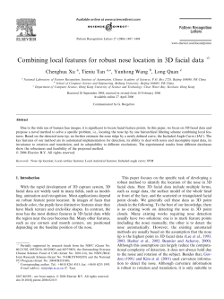 Combining local features for robust nose location in 3D facial data