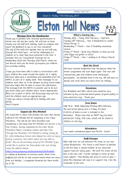 Newsletter 17th February 2017