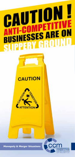 Monopoly and merger situations - Competition Commission of