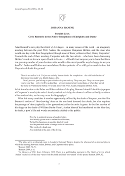 JOHANNA HANINK Parallel Lives. Civic Rhetoric in the Native