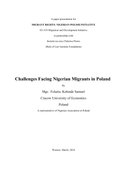 Challenges Facing Nigerian Migrants in Poland