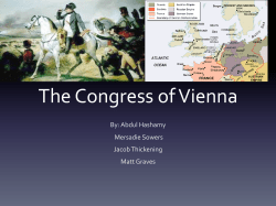 The Congress of Vienna