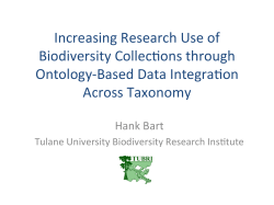 Increasing Research Use of Biodiversity Collecrons