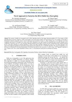 Novel Approach to Factorize the RSA Public Key Encryption