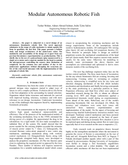Modular Autonomous Robotic Fish - SUTD