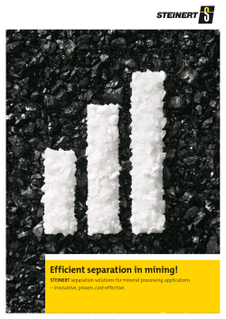 Efficient separation in mining!
