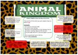 Animal Kingdom home learning instructions Can you draw a picture