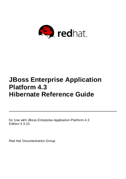 JBoss Enterprise Application Platform 4.3 Hibernate Reference Guide
