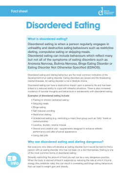 Disordered Eating What is disordered eating?