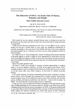 The Discovery of DNA: An Ironic Tale of Chance