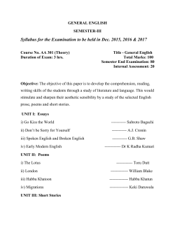 English - University of Jammu