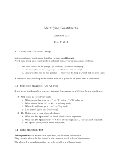 Identifying Constituents