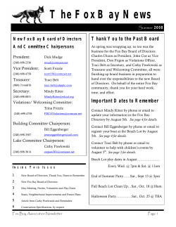 The Fox Bay News - My Fox Bay Home Page