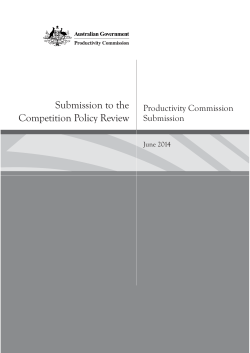 Productivity Commission - Competition Policy Review