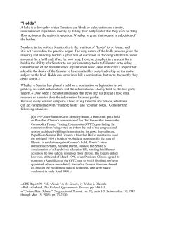 Holds - JudicialNominations.org