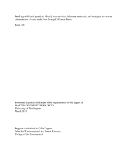 Working with local people to identify tree services, deforestation