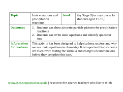 Topic - the science teacher