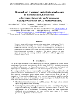 Binaural and transaural spatialization techniques