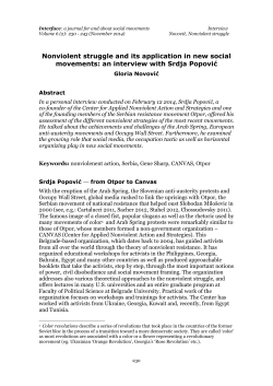 Nonviolent struggle and its application in new social movements: an
