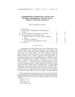 gender-based affirmative action and reverse gender bias