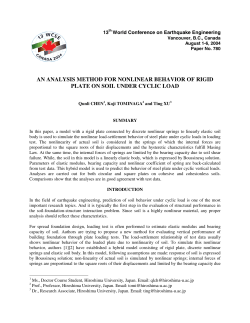 An Analysis Method for Nonlinear Behavior of Rigid Plate on Soil