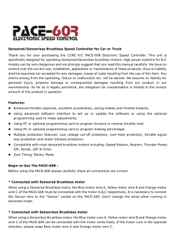 Sensored/Sensorless Brushless Speed Controller for Car or Truck