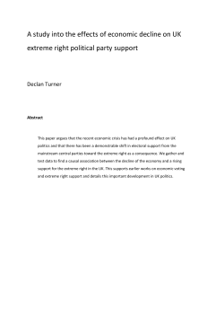A study into the effects of economic decline on UK extreme right