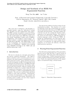 Design and Synthesis of an IEEE-754 Exponential