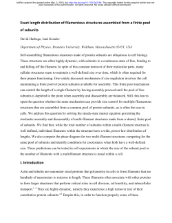 Exact length distribution of filamentous structures