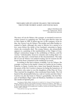 THE EARLY LIFE OF LUIS DE VELASCO, THE - E