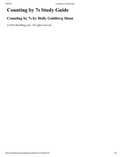 Counting by 7s Study Guide