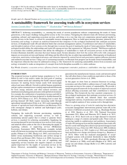A sustainability framework for assessing trade