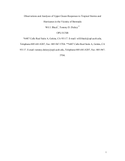 Upper ocean responses to hurricanes and tropical storms