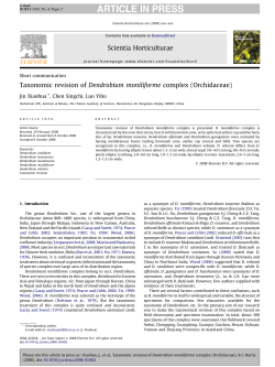 Taxonomic revision of Dendrobium moniliforme complex
