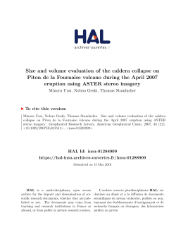 Size and volume evaluation of the caldera collapse on Piton de