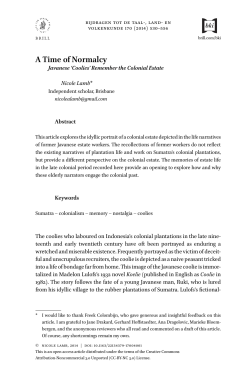A Time of Normalcy - Brill Online Books and Journals