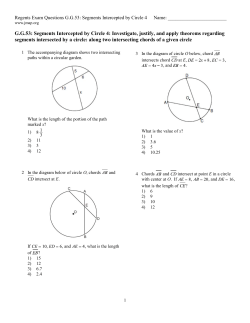 Segments Intercepted by Circle 4