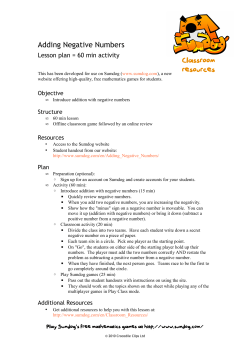 Adding Negative Numbers